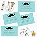 Paper Clever Party Mustache Diaper Raffle Tickets (25 Pack) Boys Baby Shower Games – Invitation Insert Card Set - Size 2x3.5