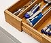 Bamboo Expandable Silverware Drawer Organizer - Kitchen Cutlery Utensil Flatware Tray Mortise and Tenon Connection