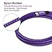 USU Type C Charger Cable Purple - Sagmoc 2019 Update Premium Nylon Braided High Speed Charging Cord【4+1 Pack】 10FT 2x6FT 3FT 2FT for Samsung S9 S8 Plus, Note 8, LG V30 G6 G5, Pixel, Nexus 6P 5X