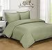 Royal Hotel Bedding 100% Cool Duvet Covers, Viscose Made from Bamboo Duvet Cover Set, Comforter Cover - Duvet Cover Set with Corner Ties and Button Closer, King/Cal King Size Sage