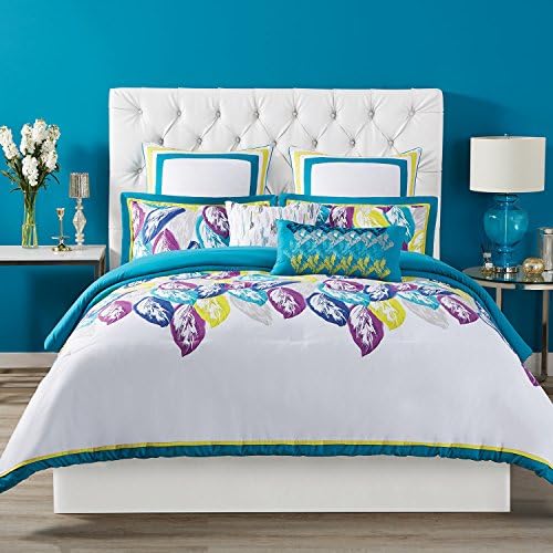 Christian Siriano Duvet Set with Cover and Shams, King, Plume