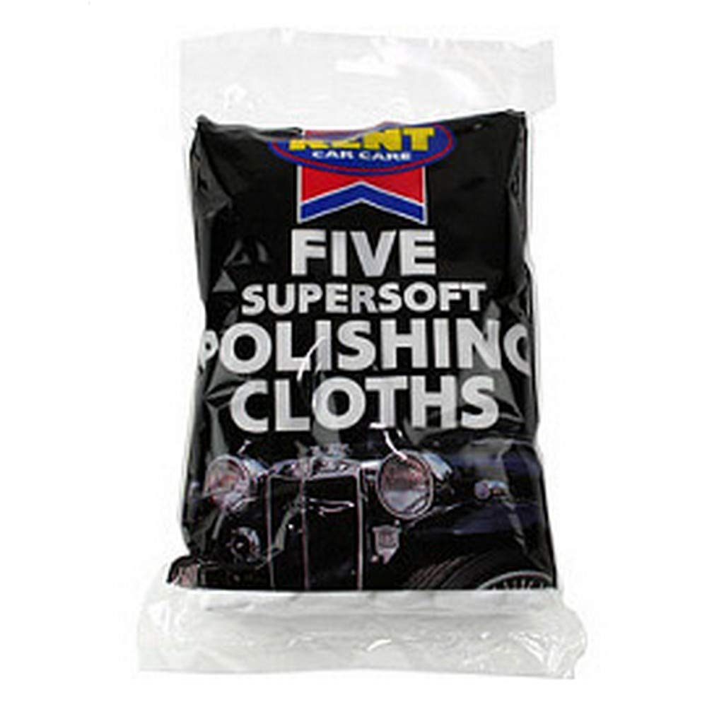 Kent Car Care GKEPC500 Cotton Polishing Cloths - Pack of 5