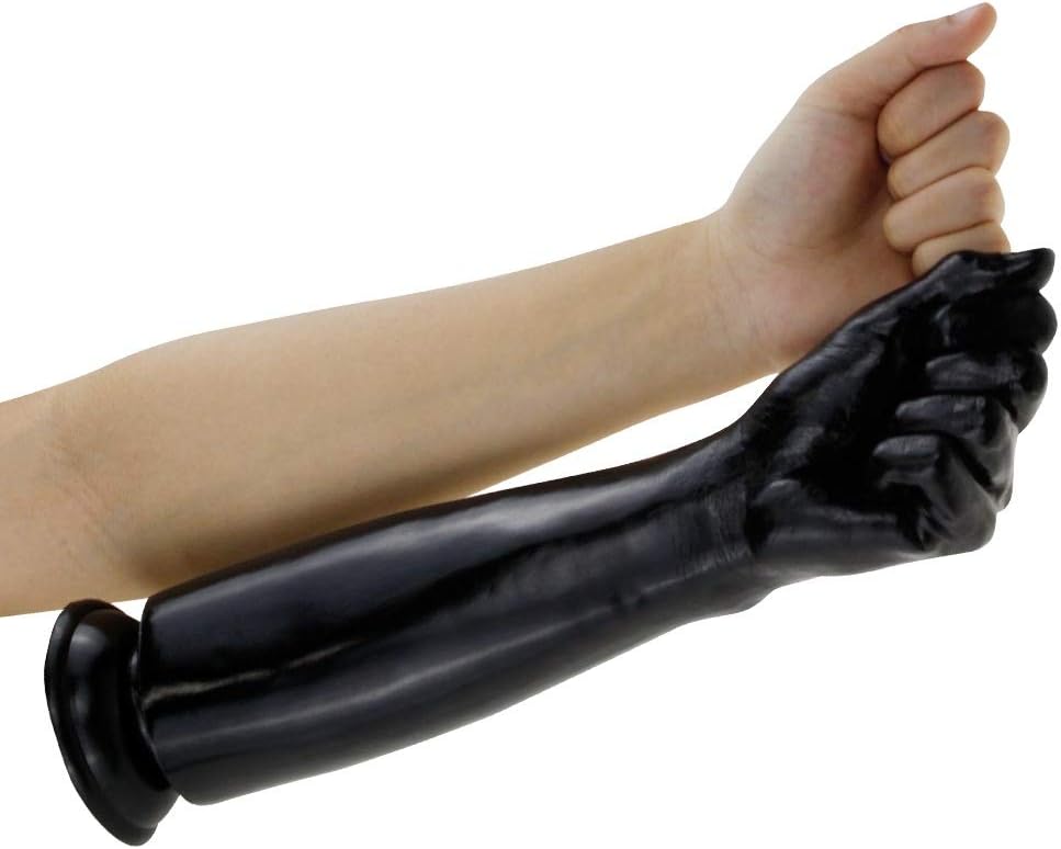 LOLINEDNAT 13.0"^3.0" Realisric Arm Fisting -Ðîl`dɔ, Super Stimulating S&M-Toy with Strong Suction Cup, Safety Soft Waterproof PVC Material, YJ81 (Color : Black)