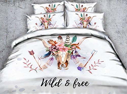 3D Animal Ox Bedding Sets Twin Full/Queen King Cal King Bedspreads Duvet Cover Set Pillow Covers 3PC Home Textiles Bedroom Set (Cal King)
