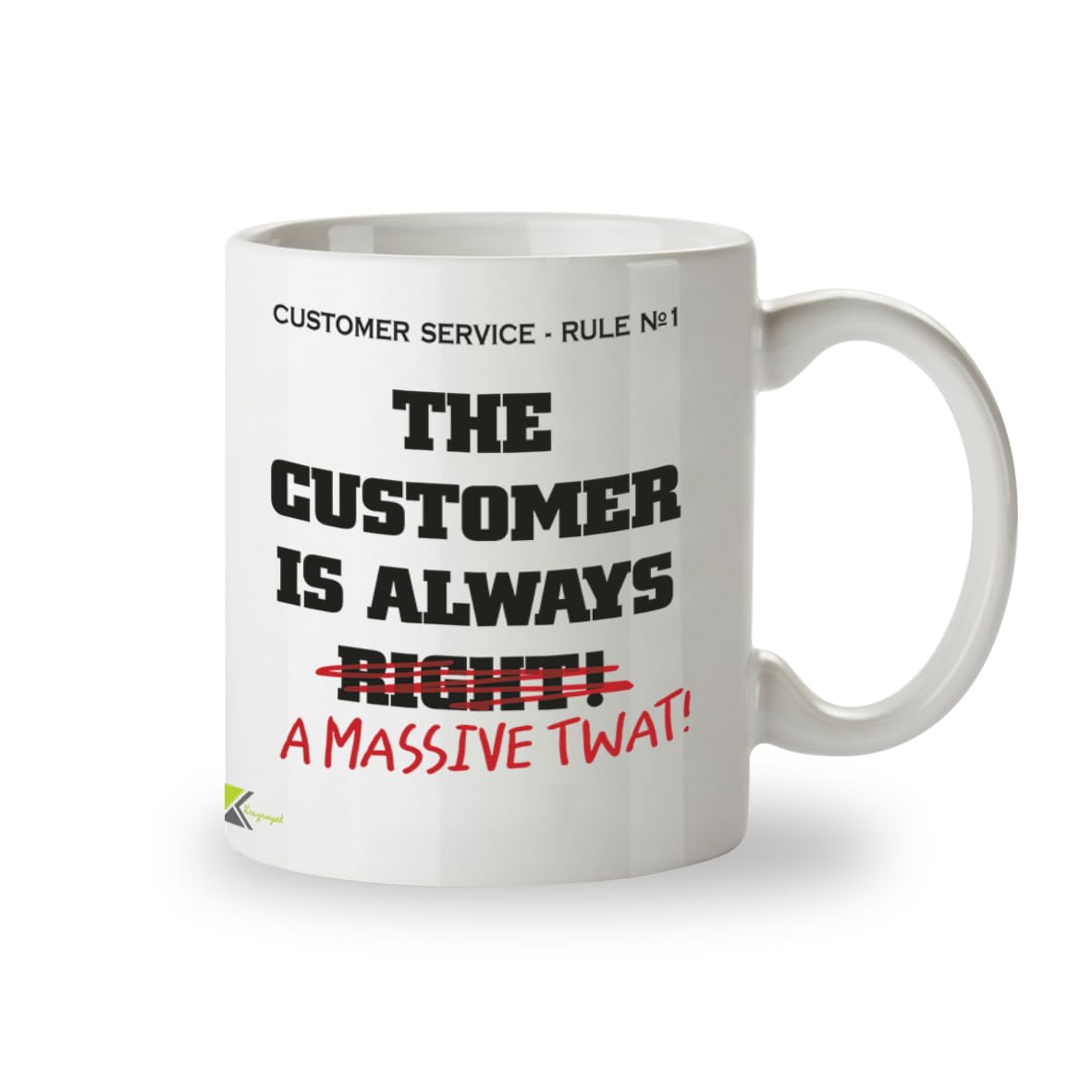 Kruzroyal Funny Customer Service Mug, Novelty Coffee Cup, Gift for Colleague, Coworker