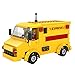 COGO Cute Postal Mail Trucks Delivery Service Car Vehicle Building Blocks Car Toys Gift Toys for Kids Boys and Girls Play Set Kit Yellow 178 Bricks CG4107