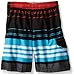 Kanu Surf Little Boys' Toddler Halo Stripe Swim Trunk, Black/Red, 2T