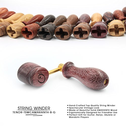"AMARANTH" Handcrafted Wooden Guitar String Winder by Tenor. Designed