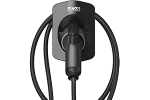 QAOFUL QIAO 2-in-1 EV Charger Holder Wall Mount, EV Cable Holder J1772 Holder for Electric Car Chargers,Cable Organizer Clean Garage,Ideal Father's Gift