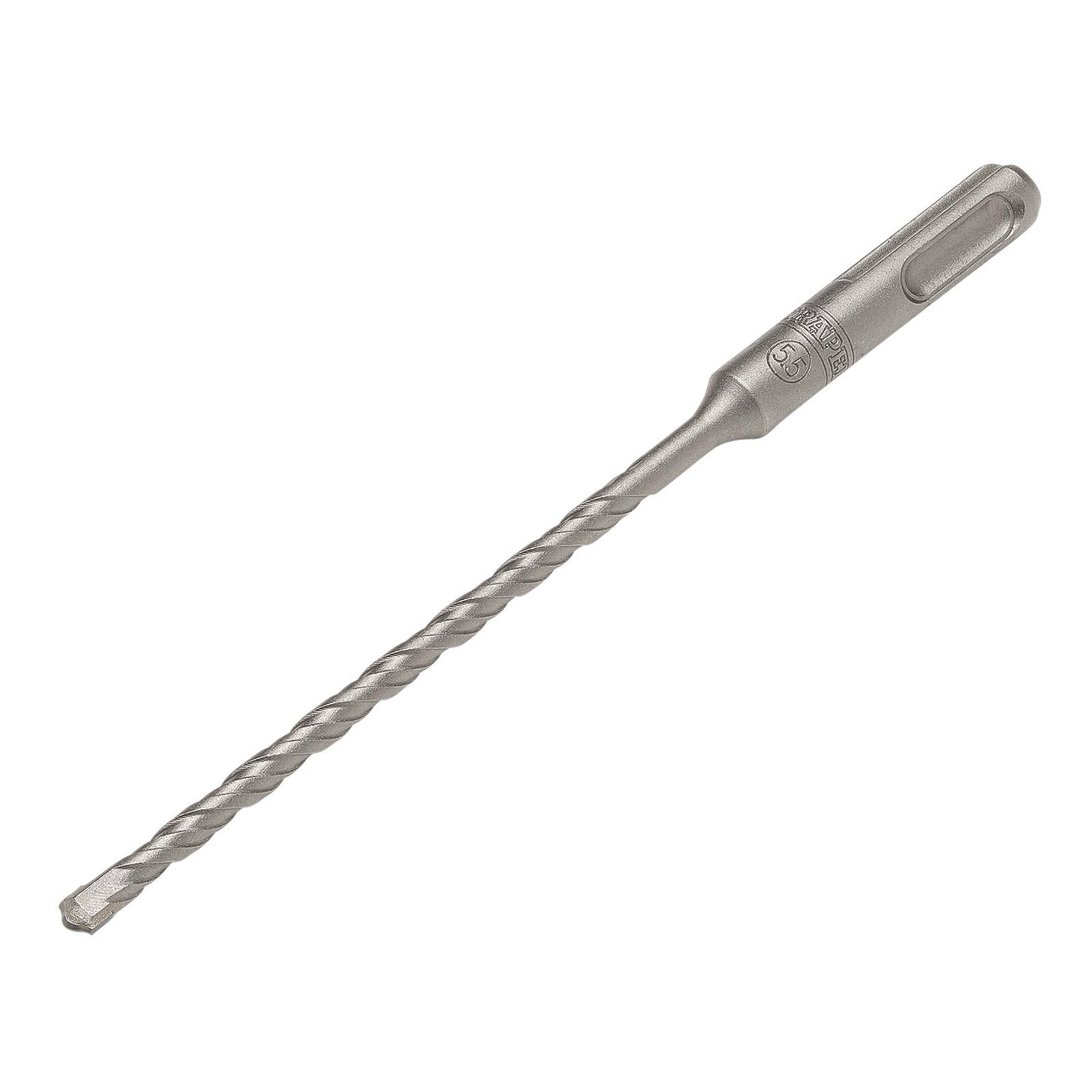 Draper SDS Plus Centric Tip Drill Bit, 5.5 x 160mm - 09966 - Tungsten Carbide Tip, Double Flute, For Concrete, Masonry, Brick, Stone, Marble, Granite