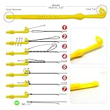 Fishing Knot Tying Tools - Tiefast Knot Tool - 2 x Hook Loop Tyer and Disgorger Tie Fast Nail Knot Tying Tool for Fly Fishing Line Fish Hooks Tier Tools Kit Plastic