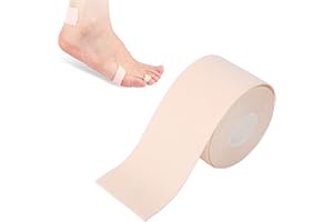Moleskin for Feet, 2 in x 14.8 ft Soft Velvet Heel Protector Tape Roll Feet Blister Prevention Tape Foot Care Sticker Adhesiv