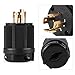 L14-20P Locking Plug Generator Lock Adapter Male Plug 20 Amp 125/250 V 3 Pole 4-Prong Industrial Grade Grounding