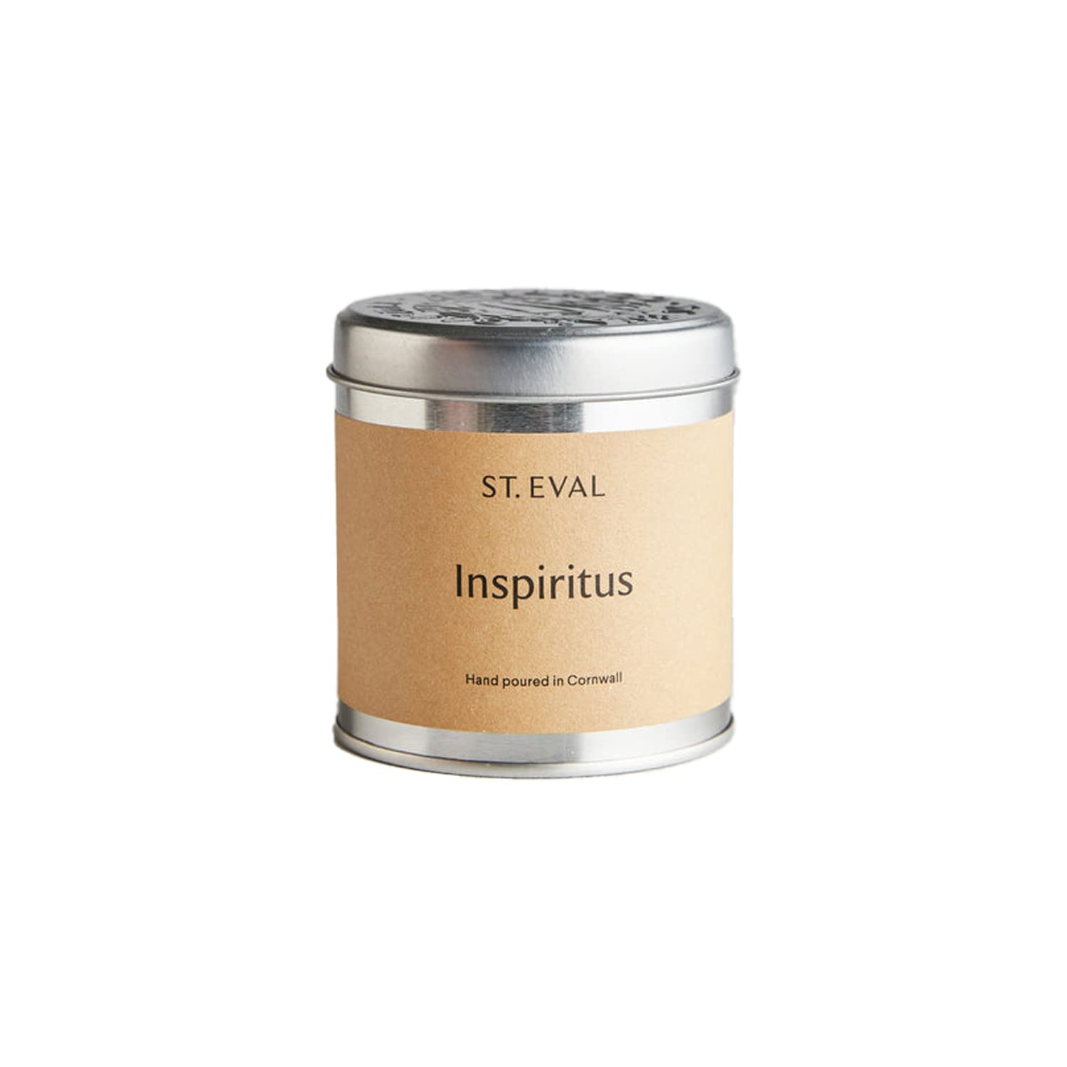 St. Eval Inspiritus Scented Tin Candle - Wax - Refreshing Fragrance - Uplifting Blend of Aromatic Spices, Nutmeg, Cinnamon and Cloves - Made in Cornwall