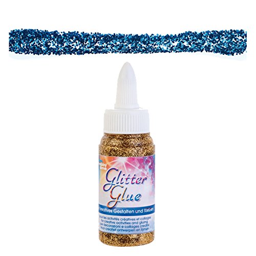 Glorex Glitter Glue Bottle 60Ml Dosierver Cap Glitter Blue 3.4 x 3.4 x 10.4 cm