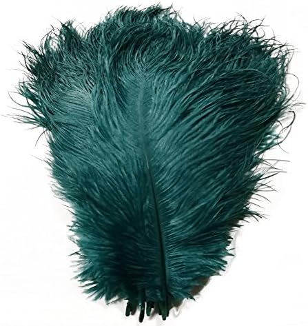 AABABUY Pack of 5,Naturl Ostrich Feathers 16-18inch (40-45cm) Plumes Wedding,Clothing,Party,Table Decoration,DIY (Teal)