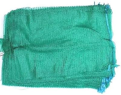 Awenta 100 Green Mesh Bags 42x60cm 15kg Drawstring for Vegetables