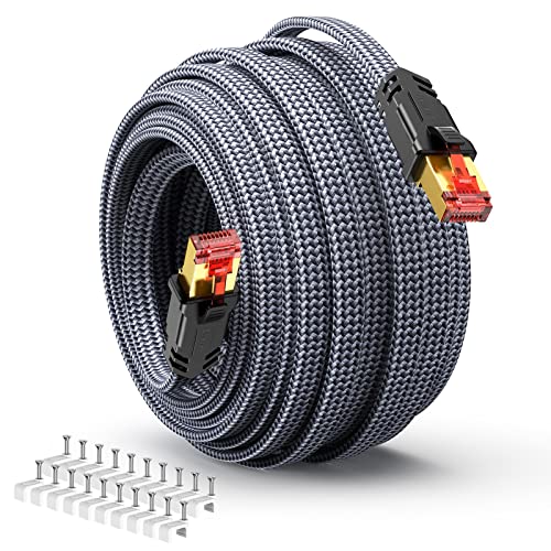 Snowkids Cat 8 Ethernet Cable 30 FT