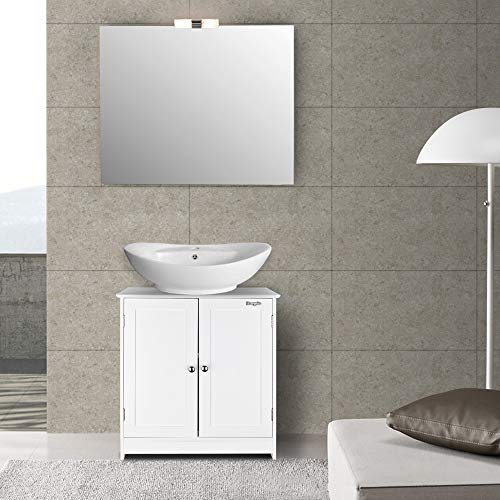 Bonnlo Pedestal Under Sink Storage Bathroom Vanity with 2 Doors