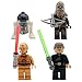 Star Wars Figures | Set of 16 Star Wars Minifigures | The Fearless Rebels VS Galactic Empire Characters| Obi-Wan Kenobi. Luke Skywalker, Han Solo, Chewbacca, R2-D2, Darth Vader, Storm Trooper,Sith...