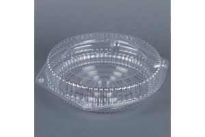 AVISBAG DFI Clamshell Pie Container 9" Shallow LBH-991 Clear Pack 100/case