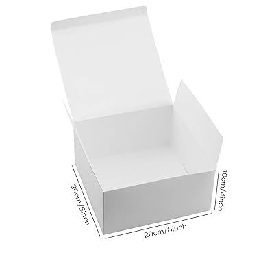 Buy Cardboard Gift Boxes Gift Boxes With Lids 20 Pack Gift Boxes With Lids White Cardboard Boxes Gift Boxes Paper Packaging Box With Lids For Birthday Party Wedding 8 X 8 X 4in 20 Pack