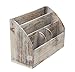Executive Office Solutions Vintage Rustic Wooden Office Desk Organizer & Mail Rack For Desktop, Tabletop, or Counter - Distressed Torched Wood – For Supplies, Desk Accessories, Mail Barnwood (WO3A)