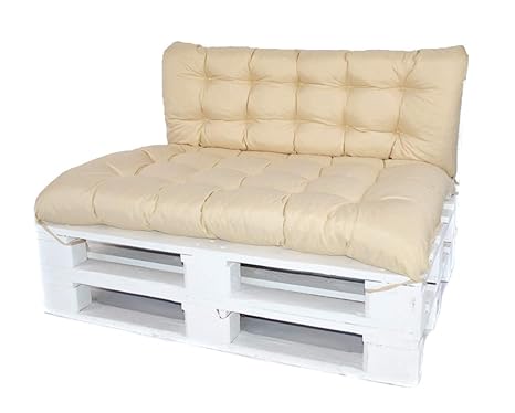 Mayaadi Home Palettenkissen Sitzkissen Euro Paletten Palettenauflage MH-DA-01 Beige 120x60x12cm