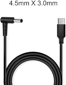 PD USB C Tip Converter Power Adapter for Dell Laptop Power Supply 4.5×3.0mm for D5g6m 0d5g6m M3800 XPS 12 13 9350 3960 15 5930 5950 Inspiron 11 13 14 15 17 3000 5000 7000