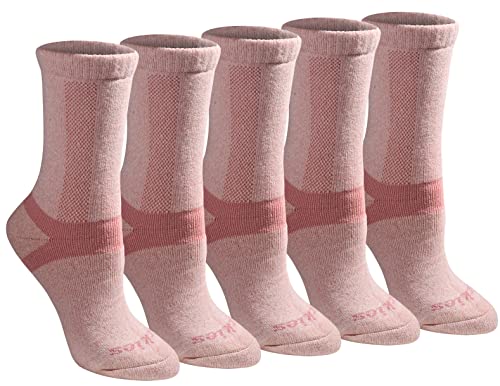 Dickies Chaussettes en peluche pour femme, Rose Comfie (5 paires), M