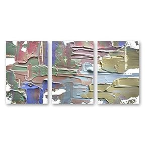Canvas Wall Art Abstract Oil Painting Features Painting Artwork for Home Prints Framed - 16"x24" x 3 Panels