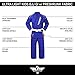 Elite Sports Ibjjf Ultra Light Bjj Brazilian Jiu Jitsu Gi for Kids with Preshrunk Fabric and Free Belt C00, Blue