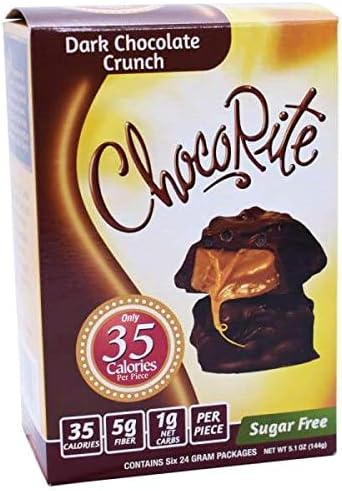 ChocoRite - High Protein Diet Bar | Dark Chocolate Crunch Clusters | Low Calorie, Low Fat, Sugar Free, (5/Box)