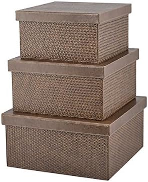 CAJA DE PAJA, COLOR MARRÓN, 35 X 18 X 35 CM: Amazon.es: Oficina y papelería
