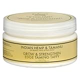 Nubian Heritage Grow and Strengthen Edge Taming Taffy, Indian Hemp and Tamanu, 6 Ounce