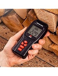 NoCry   Medidor de humedad digital   Detector de fugas de agua y termómetro para madera y materiales de construcción, batería y sondas electrónicas de repuesto incluidas