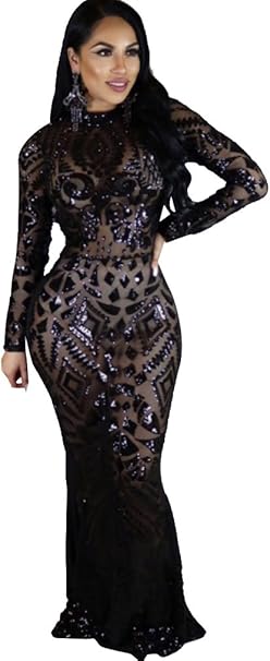 sequin bodycon maxi dress