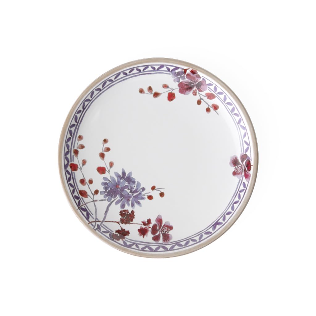 Villeroy & Boch - Artesano Provençal Lavender Breakfast plate, round plate with flower design made of premium porcelain, dishwasher safe, 220 mm