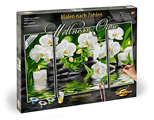 Schipper 609260681 Malen nach Zahlen, Wellness Oase - Bilder malen für Erwachsene, inklusive Pinsel und Acrylfarben…