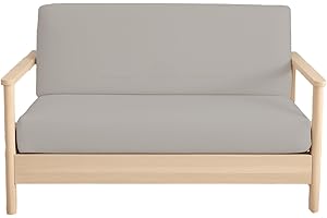 YARNS OF COTTON Queen Size Armless Futon Covers - 100% Cotton 400 Thread-Count Futon Slipcovers - Zippered Couch Cover Sofa Bed Protector, Sleeper Sofa Cover, Machine Washable, Silver