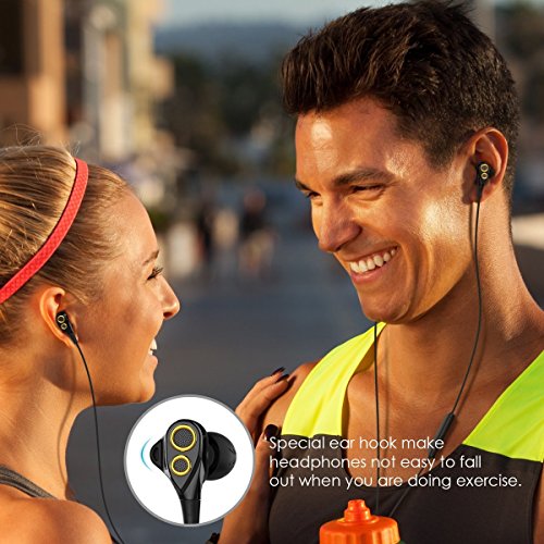 in-Ear HiFi Earphones, UiiSii T8S Triple Driver Earbuds Noise Reduction and Deep Bass with Mic Volume Control for Smartphones (Black)