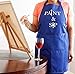 MeAnWe Wares Apron with Pockets - Paint and Sip Bib - Artist Painters Gift for Women, Men - Painting Smock Party Supplies, 1 Pcs