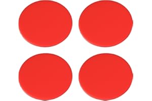 ACROPIX 50mm Car Universal Wheel Center Hub Caps Emblem Badge Decal Sticker Gloss Red - Pack of 4