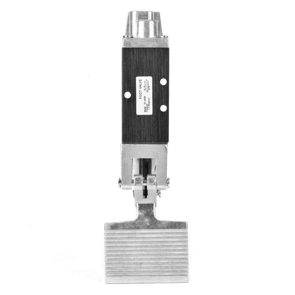 ST-402A Pneumatic Foot Pedal Valve, 5-Way 2-Position, G1/4 Thread, Aluminium Alloy, 0.8MPa Max Pressure, for Industrial Machinery Automation Equipment