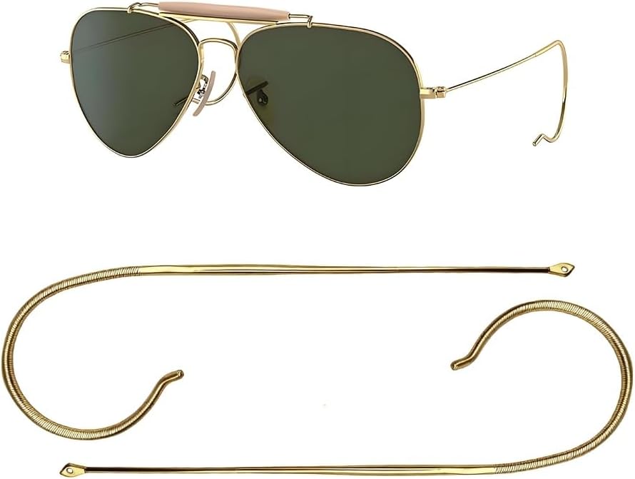 Amazon.com: Gold Metal Cable Temples fits Aviator RB3025 Aviators
