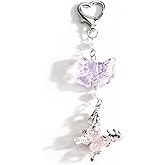 SHTALHST Butterfly Keychains Womens Bow Keycharm for Women Feminine Bag Charm Elegant Gift Idea Delicate Style Keyring