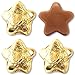 Madelaine Chocolate Gold Stars - Christmas Candy Party Favors - 24 Milk Chocolate Candy Individually Wrapped In Gold Foil for Party Decorations 8 Oz Bag