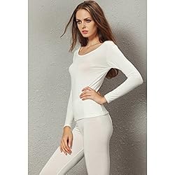 Liang Rou Women's Crewneck Long Johns Ultra Thin