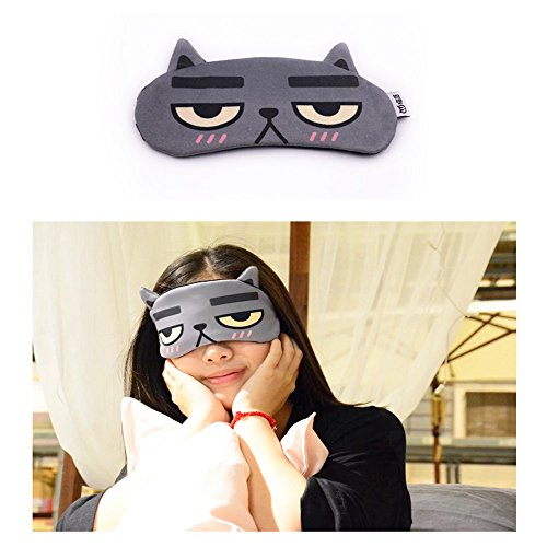 [2 PACK] MicroBird Cat&Dog Cute Sleep Eye Mask with gel pad, Hot & Cold Therapy for Insomnia Puffy Eyes, Super Soft and Light, for Sleeping, Shift Work,Blindfold Eyeshade for Men and Women kid - Thumbnail 3