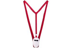 YEMYIQZ Men Borat Mankini Sexy Thongs V Sling Underwear Bodysuit Swimsuit Lingerie Halloween Costume Christmas Gag Gift